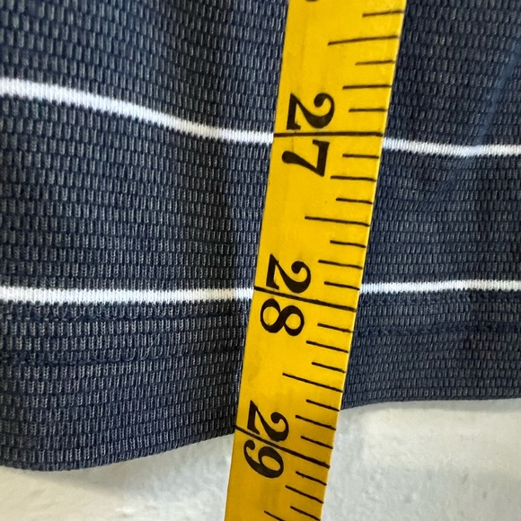 Heather Gray-Blue Polo with White Stripes - Picture 2 of 5